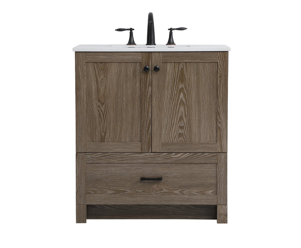 VF2830WO 30" Single Bathroom Vanity in Weathered Oak
