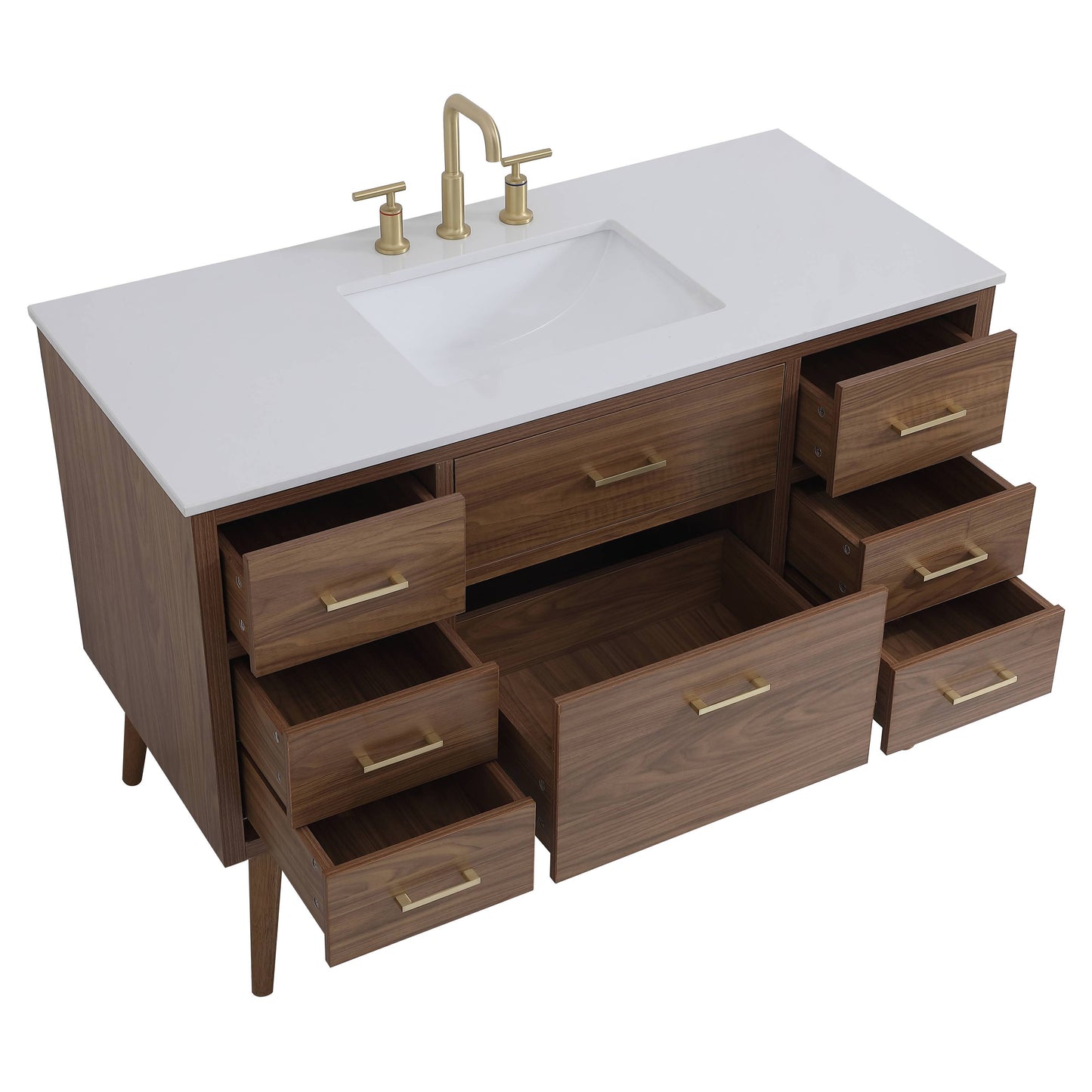 VF41048WB 48" Bathroom Vanity in Walnut Brown