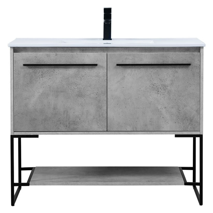 VF42040CG 40" Single Bathroom Vanity in Concrete Grey
