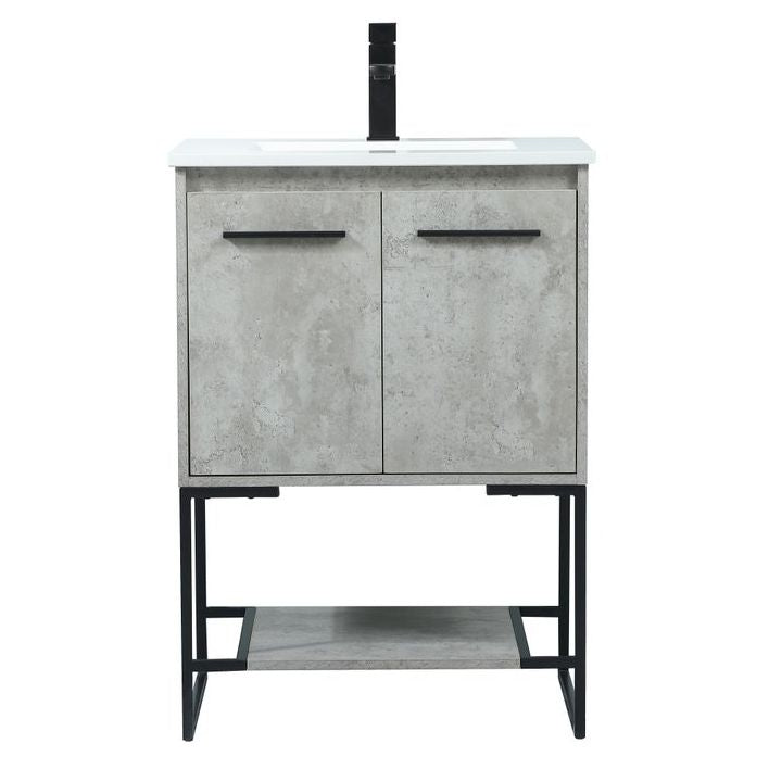 VF42524MCG 24" Single Bathroom Vanity in Concrete Grey