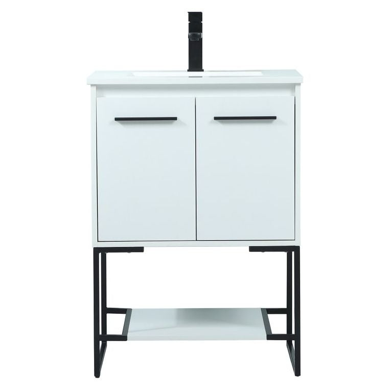 VF42524MWH 24" Single Bathroom Vanity in White