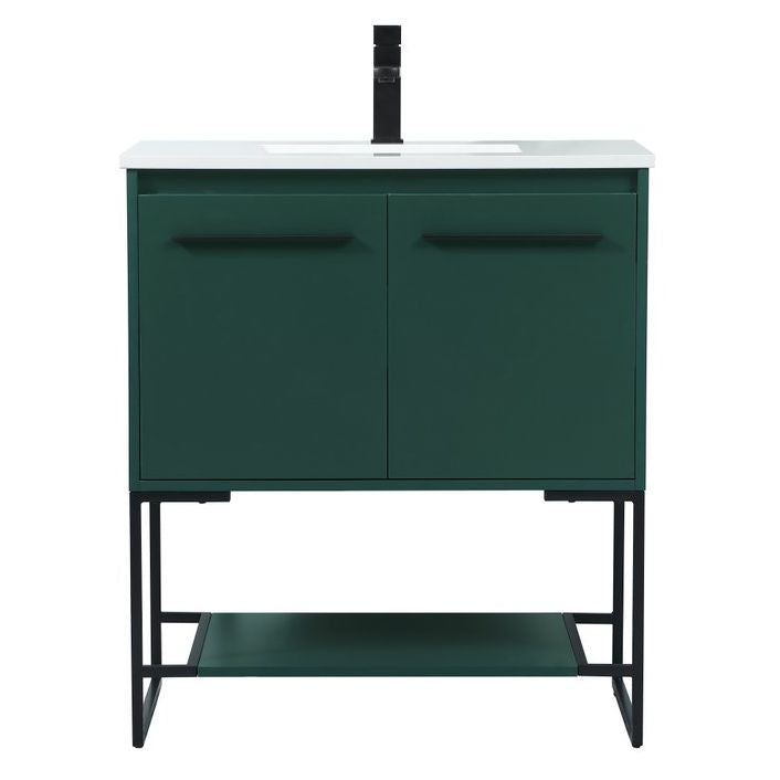 VF42530MGN 30" Single Bathroom Vanity in Green