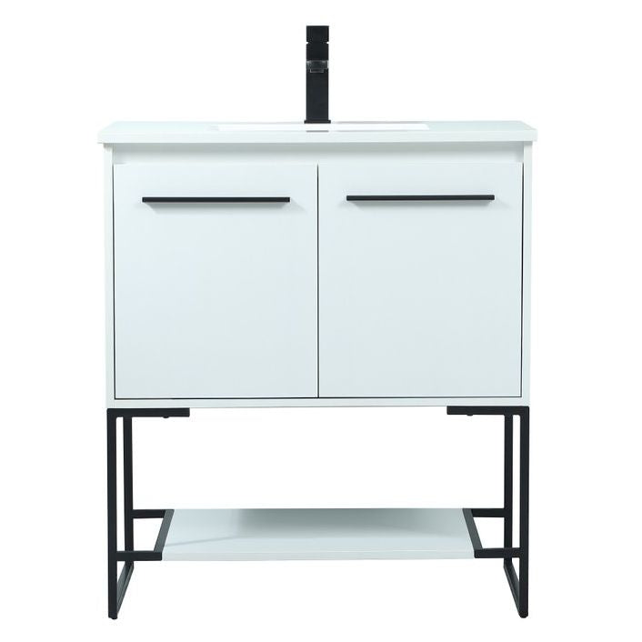 VF42530MWH 30" Single Bathroom Vanity in White