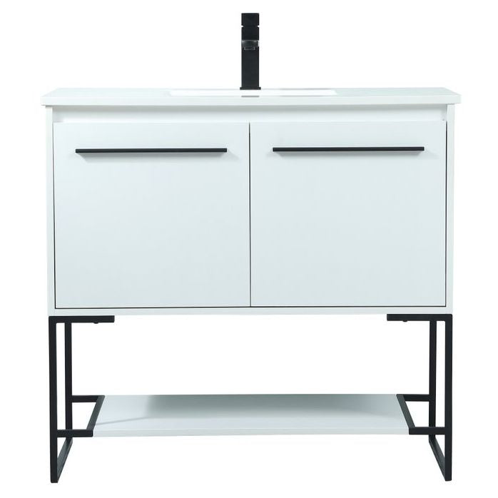 VF42536MWH 36" Single Bathroom Vanity in White