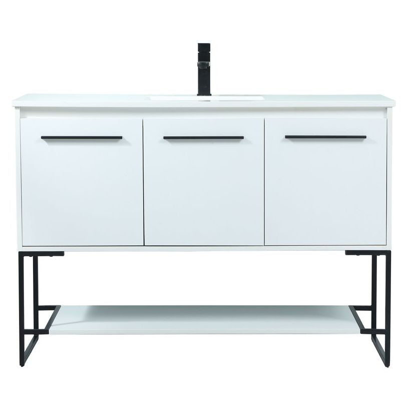 VF42548MWH 48" Single Bathroom Vanity in White