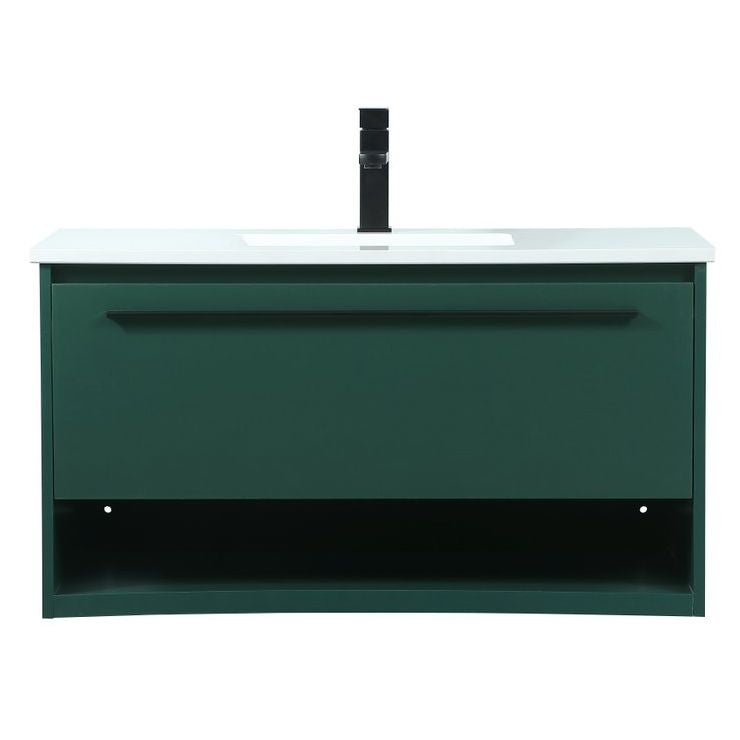 VF43536MGN 36" Single Bathroom Vanity in Green