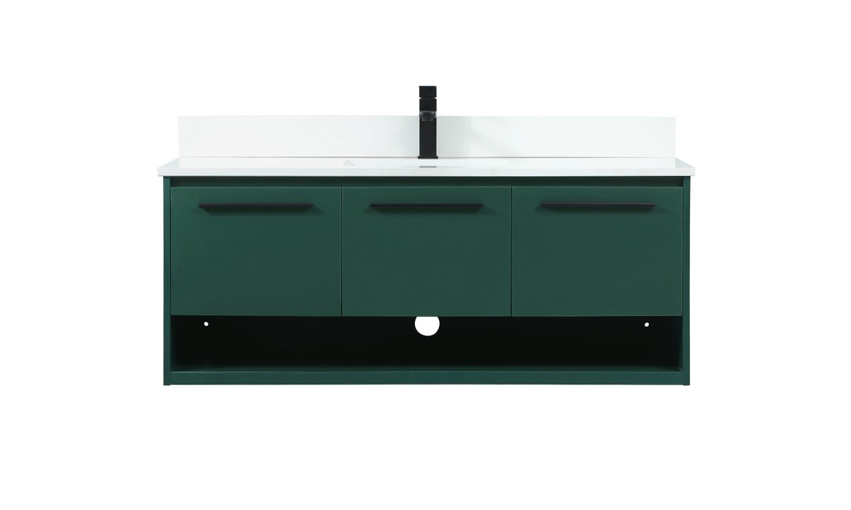 VF43548MGN-BS 48" Single Bathroom Vanity in Green With Backsplash