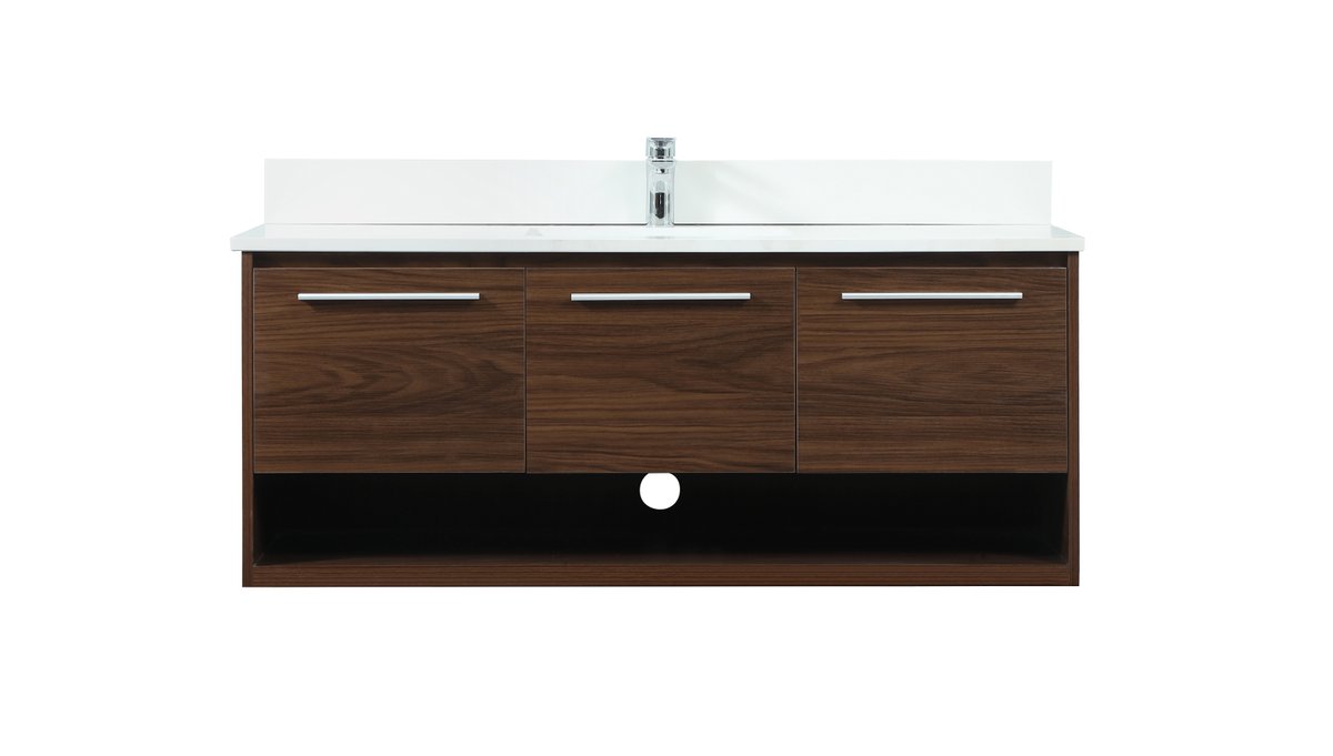 VF43548MWT-BS 48" Single Bathroom Vanity in Walnut With Backsplash