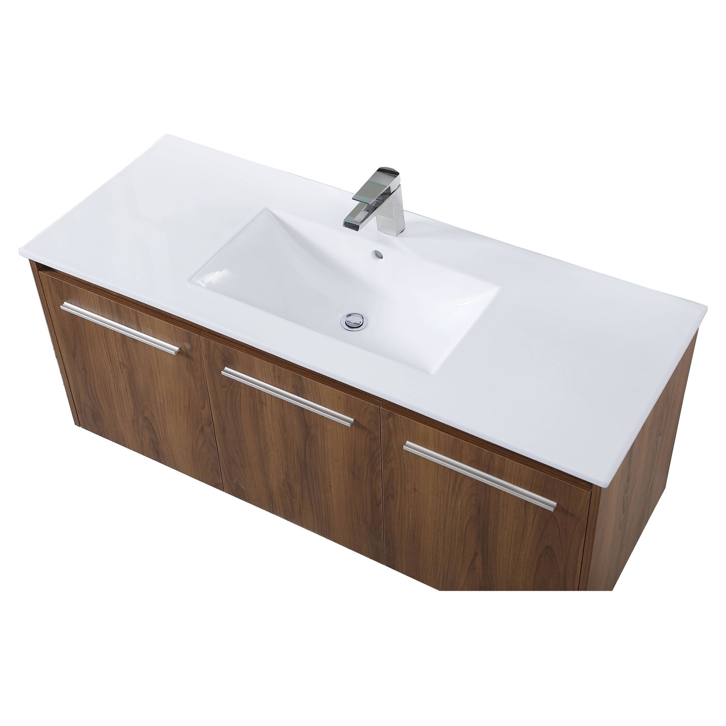 VF44048WB 48" Single Bathroom Floating Vanity in Walnut Brown