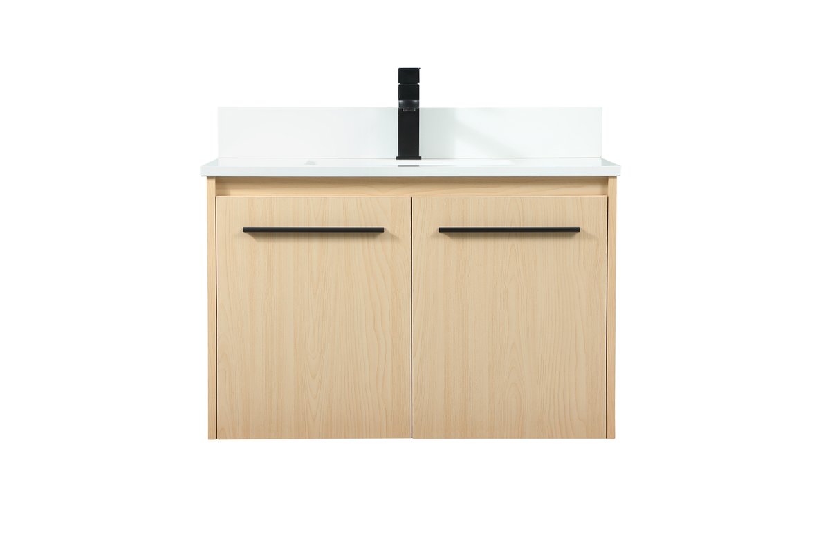 VF44530MMP-BS 30" Single Bathroom Vanity in Maple With Backsplash