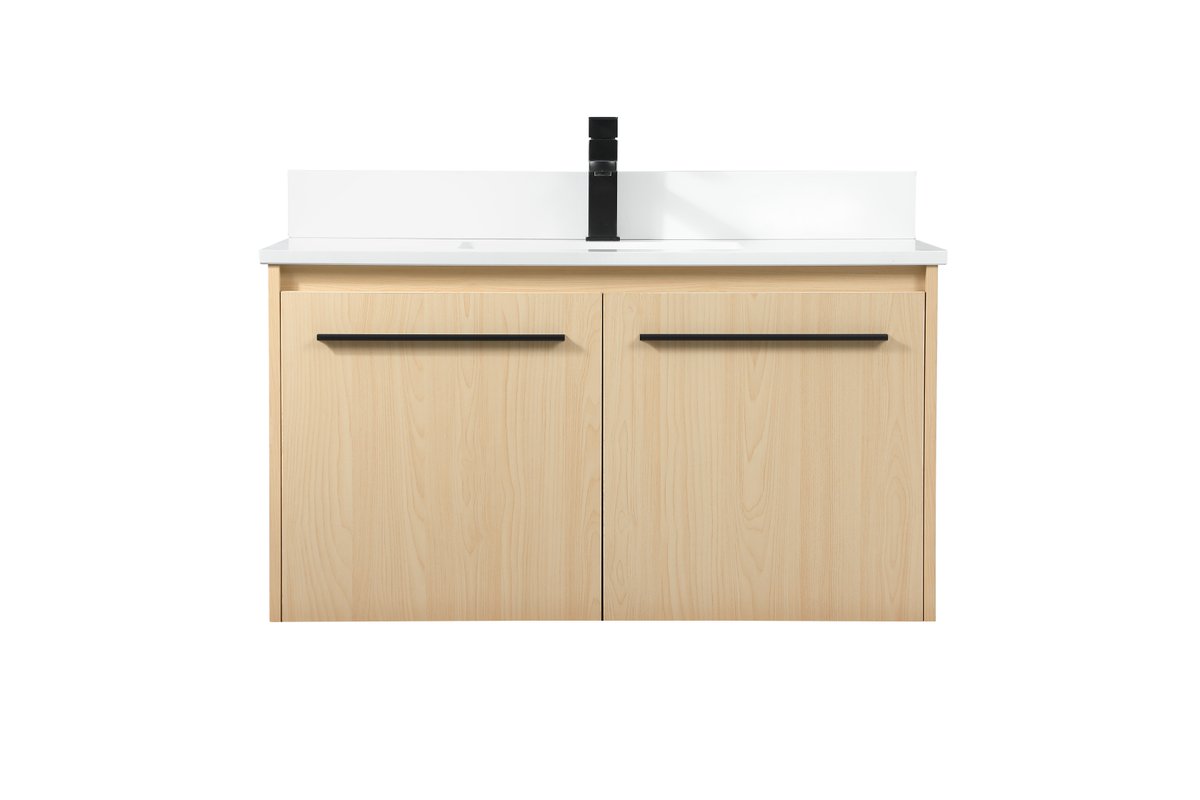 VF44536MMP-BS 36" Single Bathroom Vanity in Maple With Backsplash