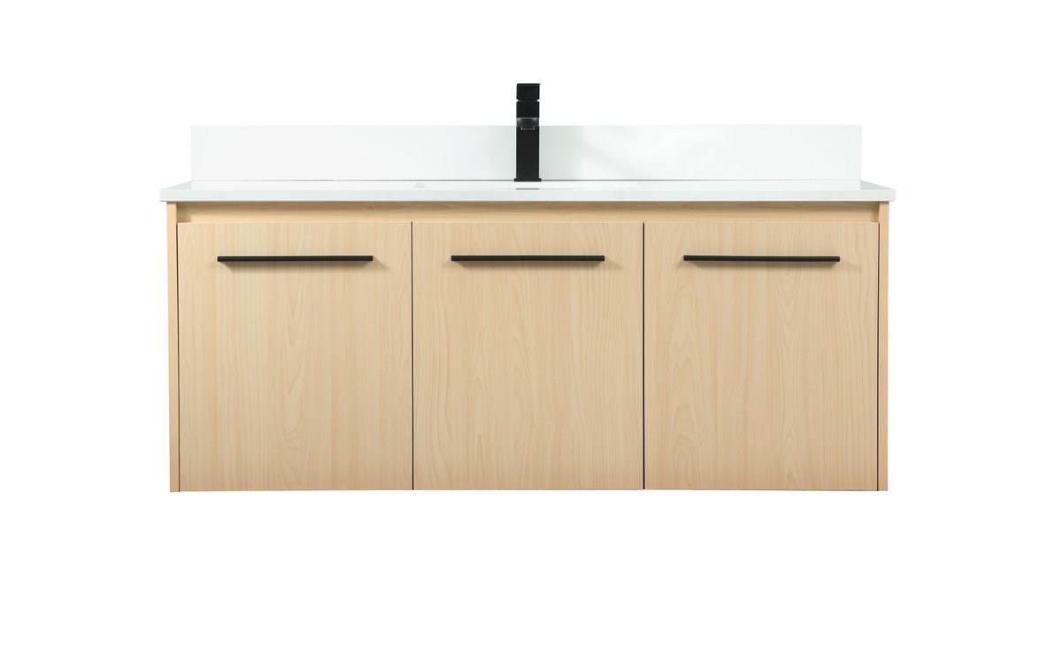 VF44548MMP-BS 48" Single Bathroom Vanity in Maple With Backsplash