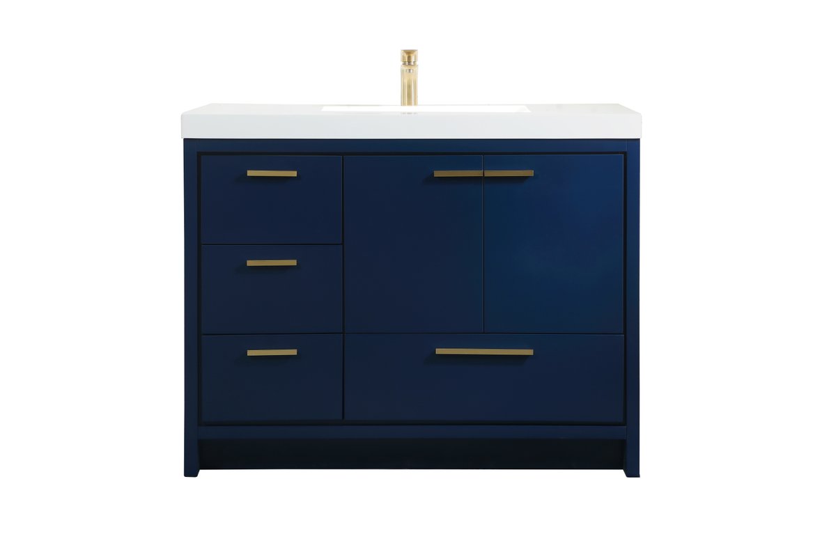 VF46042MBL 42" Single Bathroom Vanity in Blue