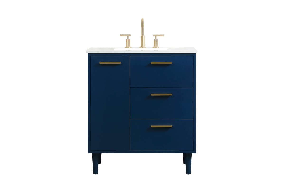 VF47030MBL 30" Bathroom Vanity in Blue