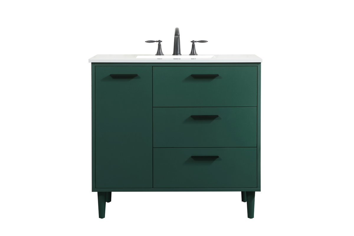 VF47036MGN 36" Bathroom Vanity in Green