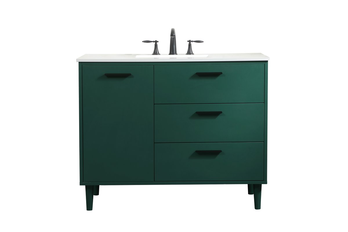 VF47042MGN 42" Bathroom Vanity in Green