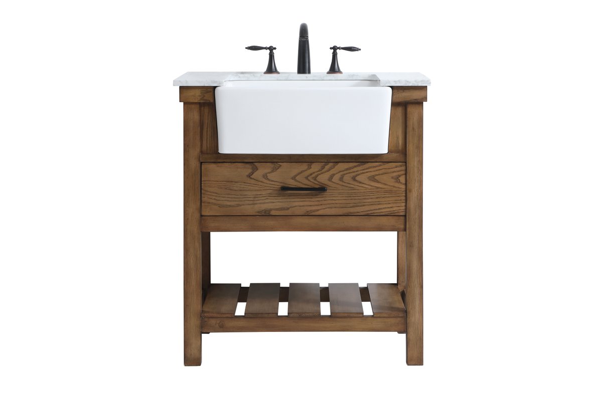 VF60130DW 30" Single Bathroom Vanity in Driftwood