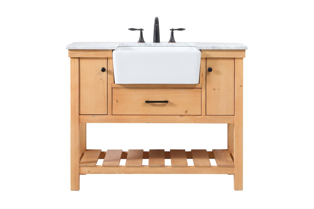 VF60142NW 42" Single Bathroom Vanity in Natural Wood