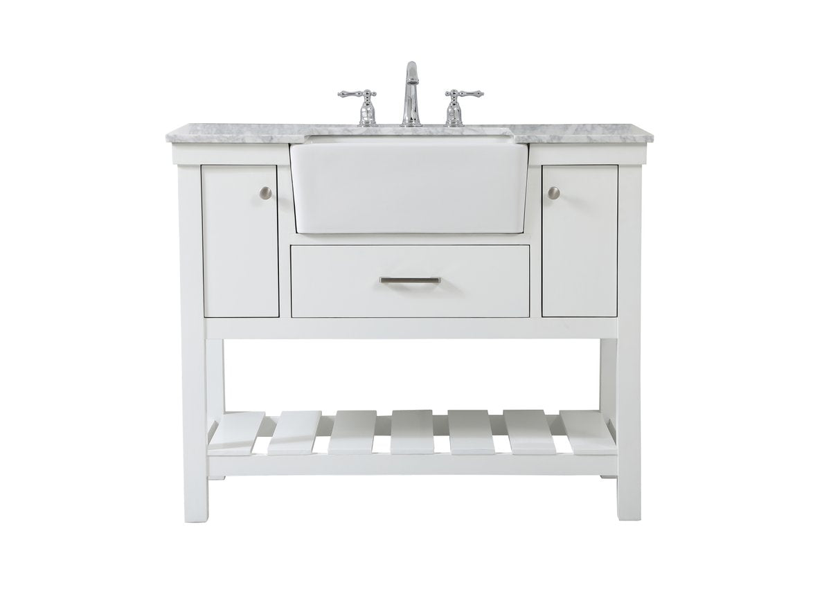 VF60142WH 42" Single Bathroom Vanity in White