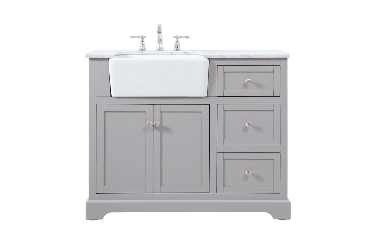 VF60242GR 42" Single Bathroom Vanity in Grey