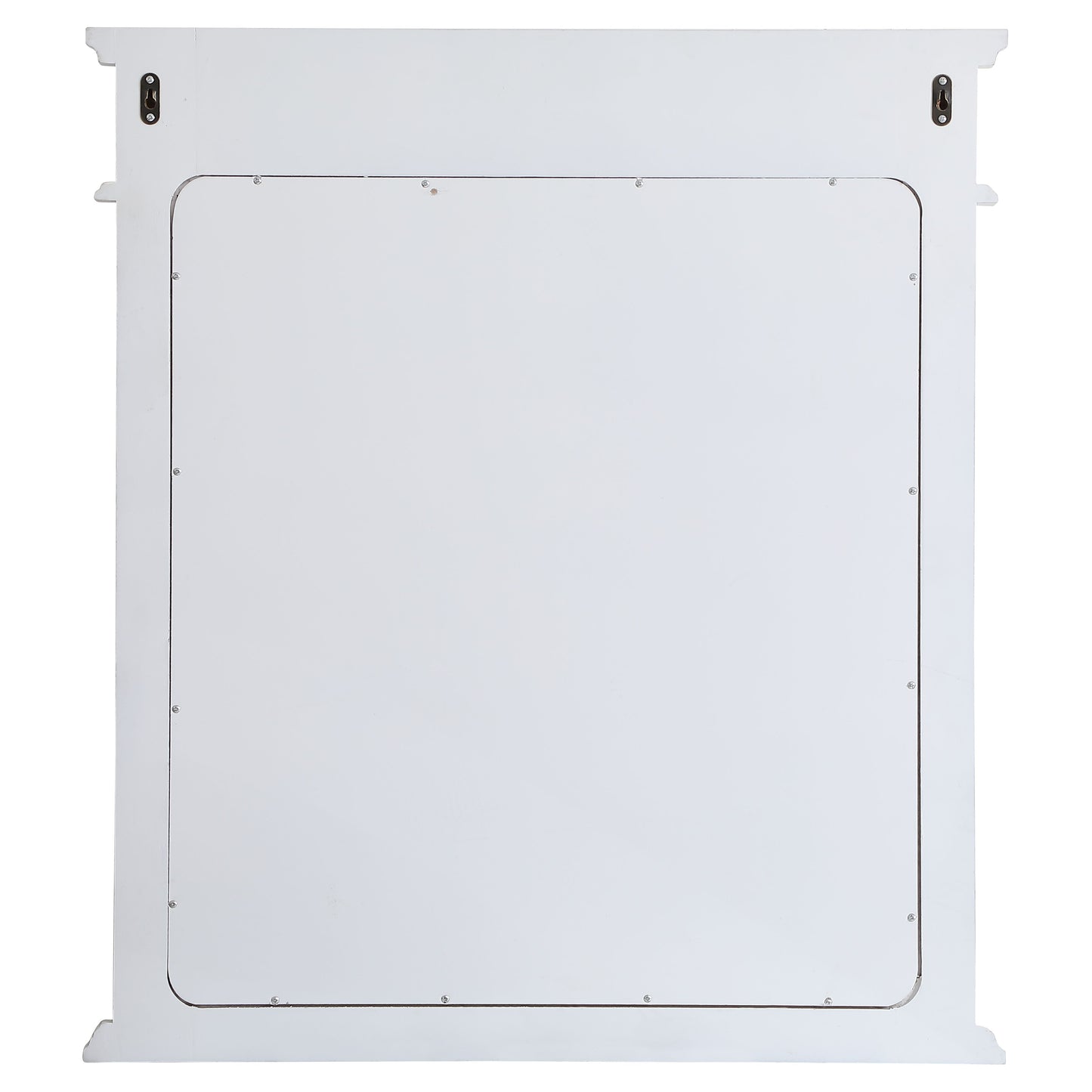 Elegant Decor VM13236AW Danville 32" x 36" Wood Framed Decorative Mirror in Antique White