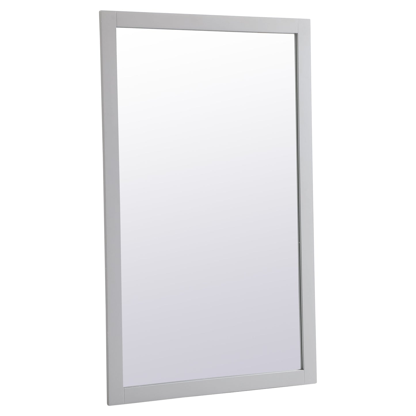 VM26036GR Aqua 60" x 36" Framed Rectangular Mirror in Grey