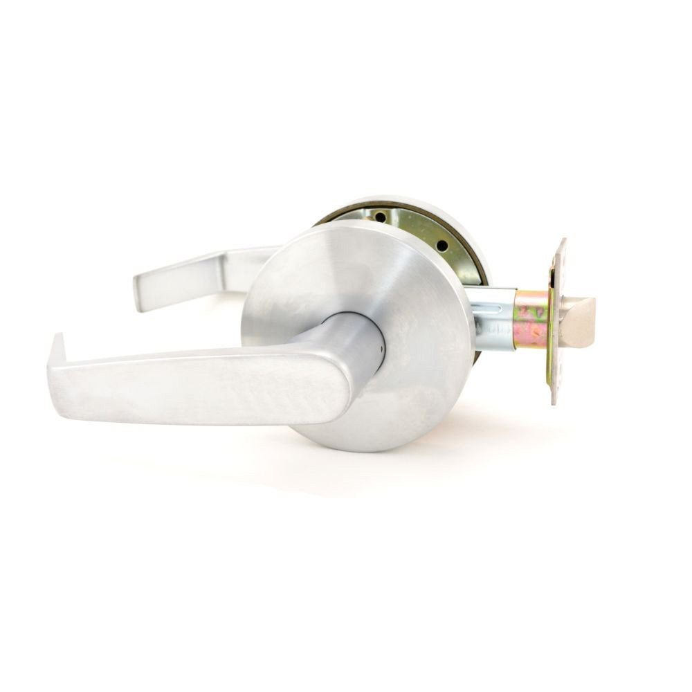 W Series Passage Dane Lever Lock with 30206 Latch 30148 Strike Satin Chrome Finish