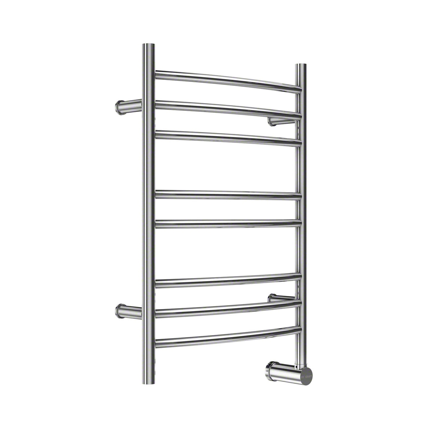 W328 8-Bar Wall Mounted Electric Towel Warmer with Digital Timer in Stainless Steel Brushed