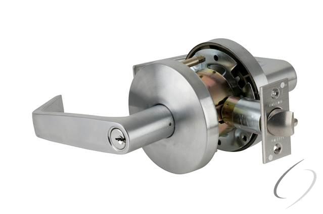 W Series Office Dane Lever Lock C Keyway with 30197 Latch 30148 Strike Satin Chrome Finish