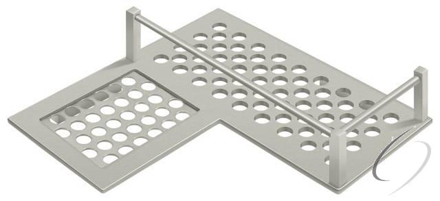 WBHeavy DutyCL9U15 Bathroom Basket Heavy Duty Corner Left 9"; Satin Nickel Finish