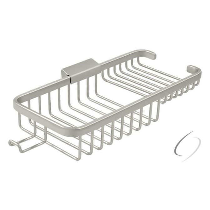 WBR1051HU15 Wire Basket; 10" Rect/Com with Hook; Satin Nickel Finish
