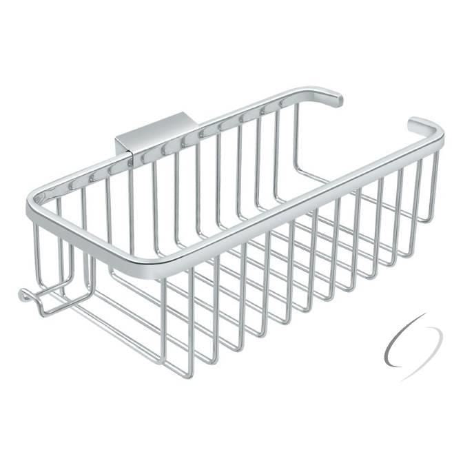 WBR1054HU26 Wire Basket; 10" Rect/Shampoo with Hook; Bright Chrome Finish