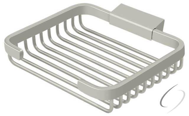 WBR6050U15 Wire Basket; 6" Rectangular Soap Holder; Satin Nickel Finish