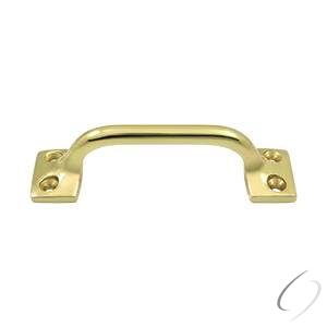 WP026U3-UNL Pull; 4"; Unlacquered Bright Brass Finish