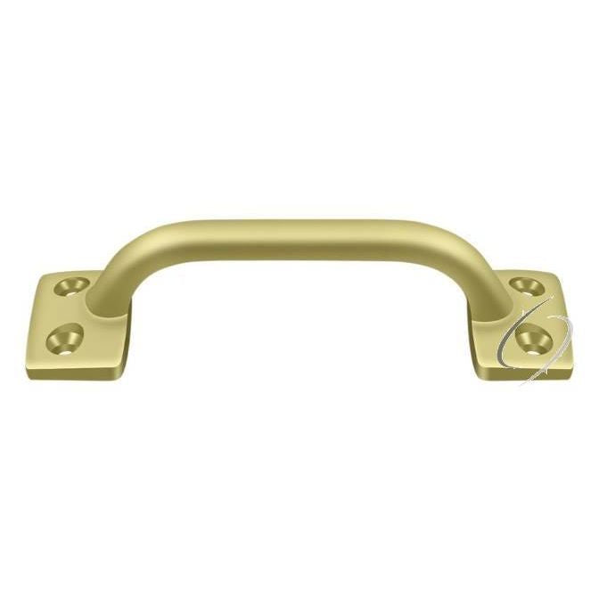 WP026U3 Pull; 4"; Bright Brass Finish
