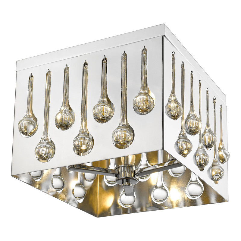 453SQF13 - Oberon 4 Light 14" Flush Mount