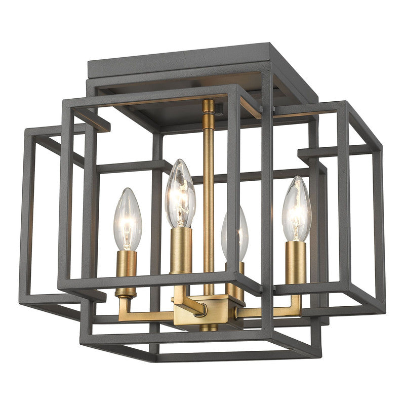 Z-Lite 454F - Titania 4 Light 14" Flush Mount