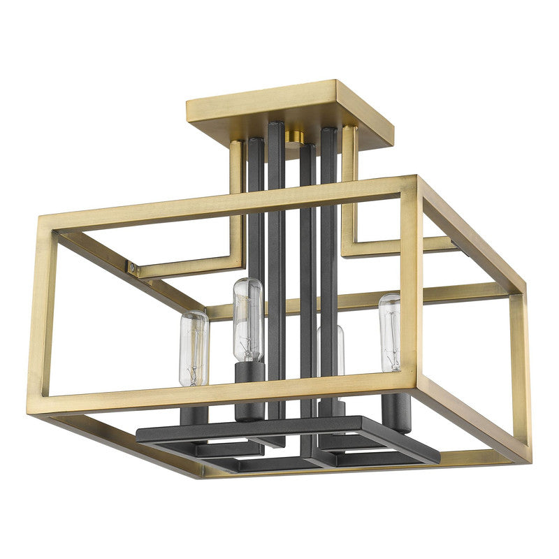 Z-Lite 456SF - Quadra 4 Light 13" Flush Mount