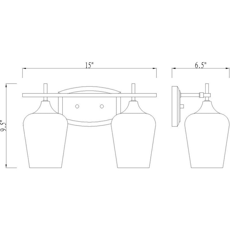 Z-Lite 473-2V - Joliet 2 Light 15" Vanity Light
