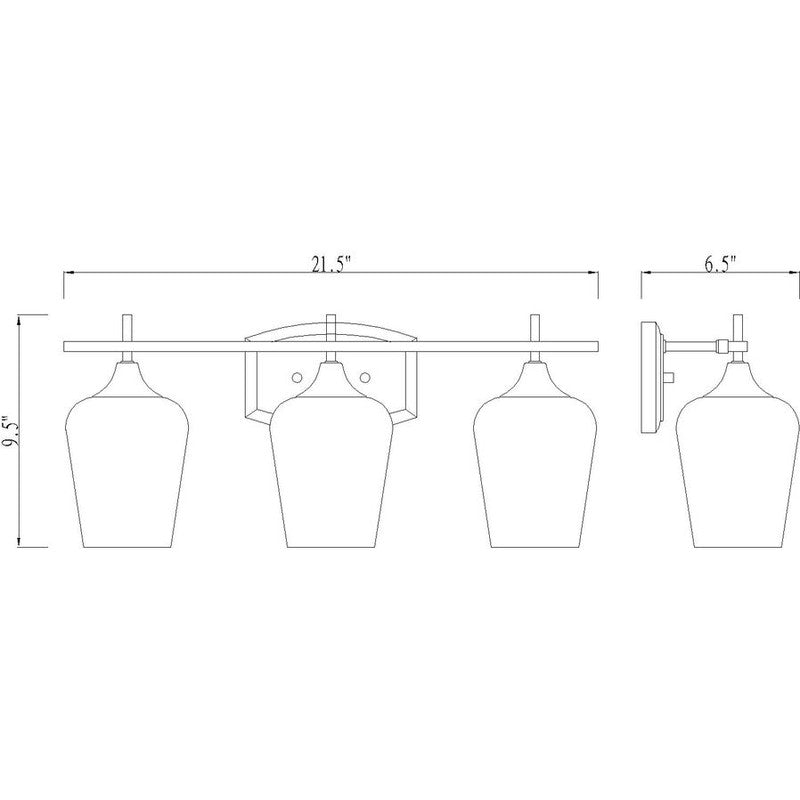 Z-Lite 473-3V - Joliet 3 Light 22" Vanity Light