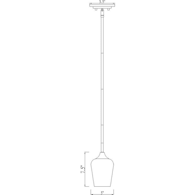 Z-Lite 473MP - Joliet 1 Light 6" Pendant
