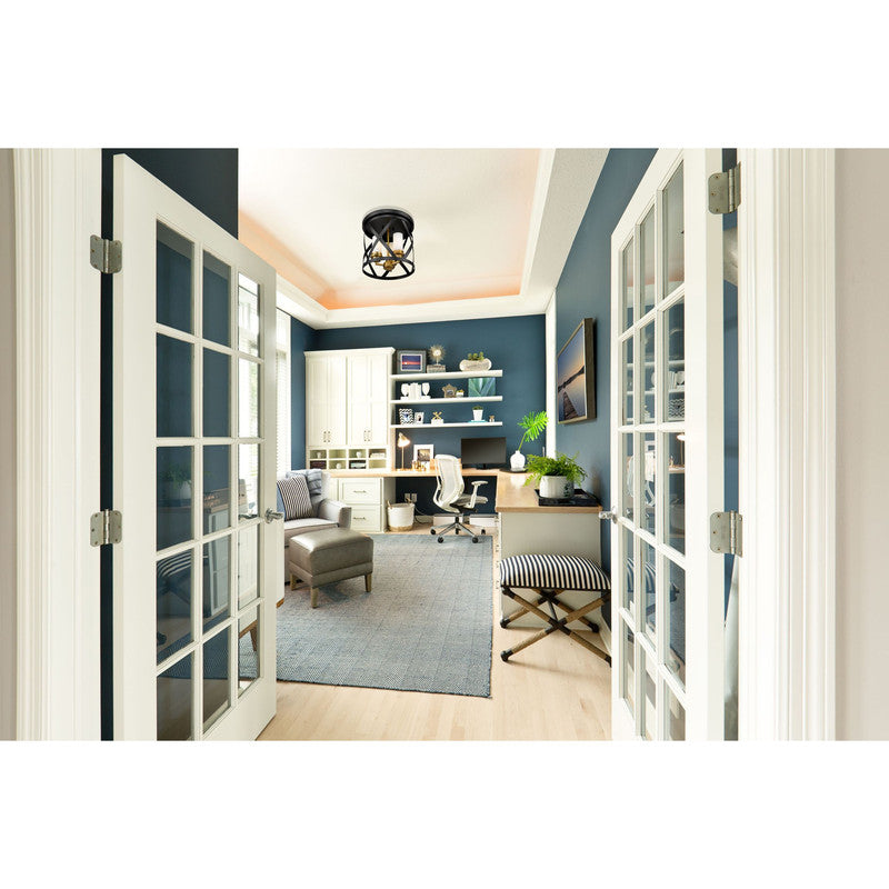 Z-Lite 481F13 - Malcalester 3 Light 13" Flush Mount