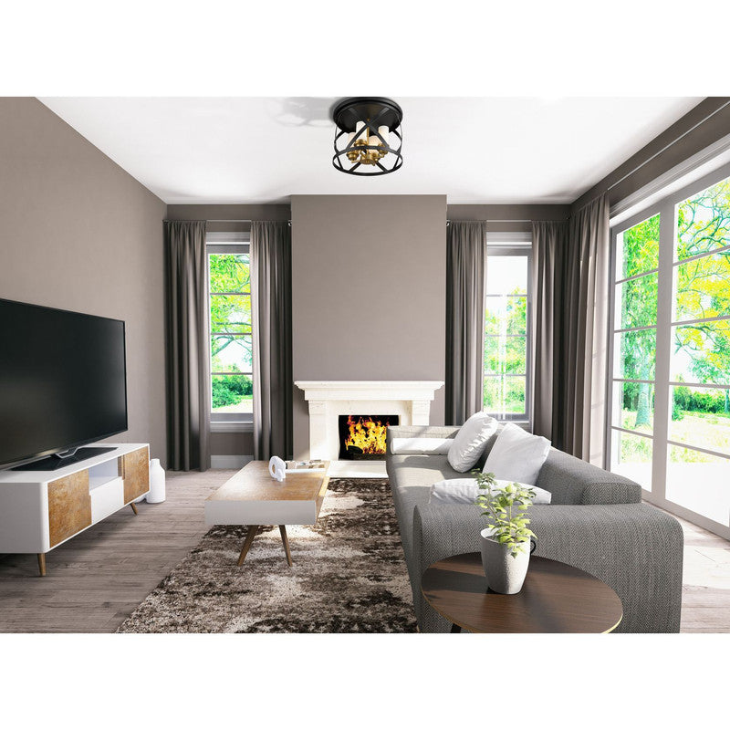 Z-Lite 481F16 - Malcalester 4 Light 16" Flush Mount