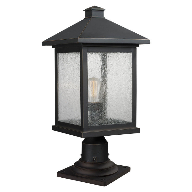 Z-Lite 531PHBR-533PM - Portland 1 Light 10" Pier Mount
