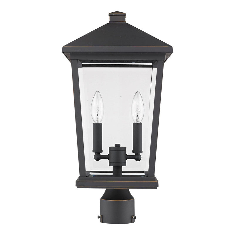Z-Lite 568PHBR - Beacon 2 Light 10" Post Mount