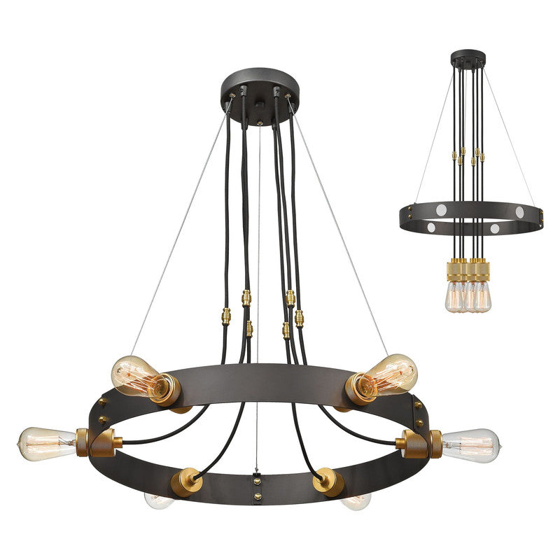 8001-6C - Troubadour 6 Light 24" Chandelier