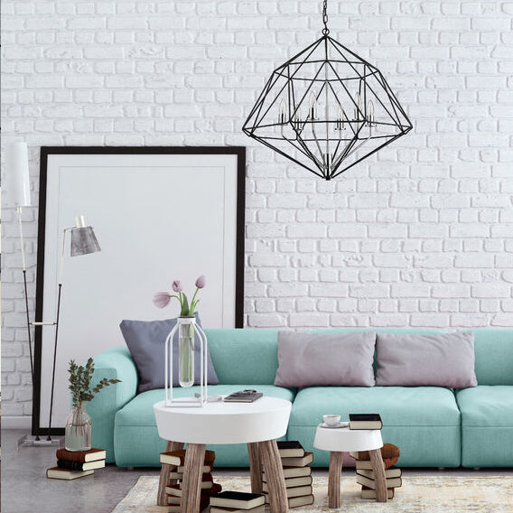 918-30 - Geo 6 Light 30" Chandelier