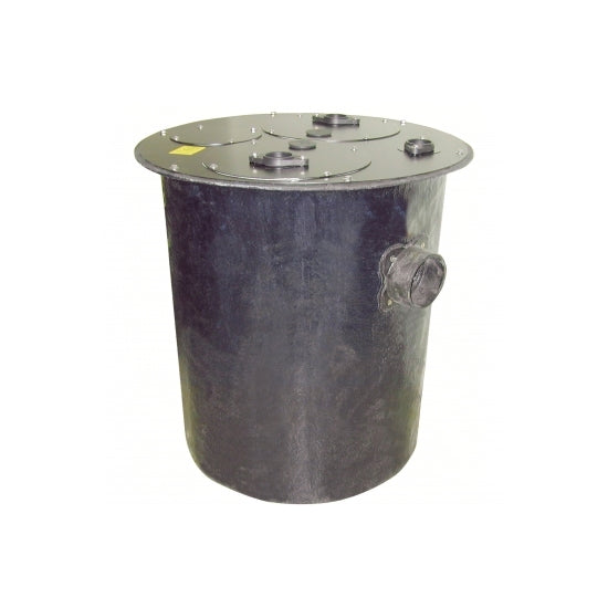 31-0010 - 36" x 36" Fiberglass Basin w/ Steel Solid Duplex Cover, 10' Stack