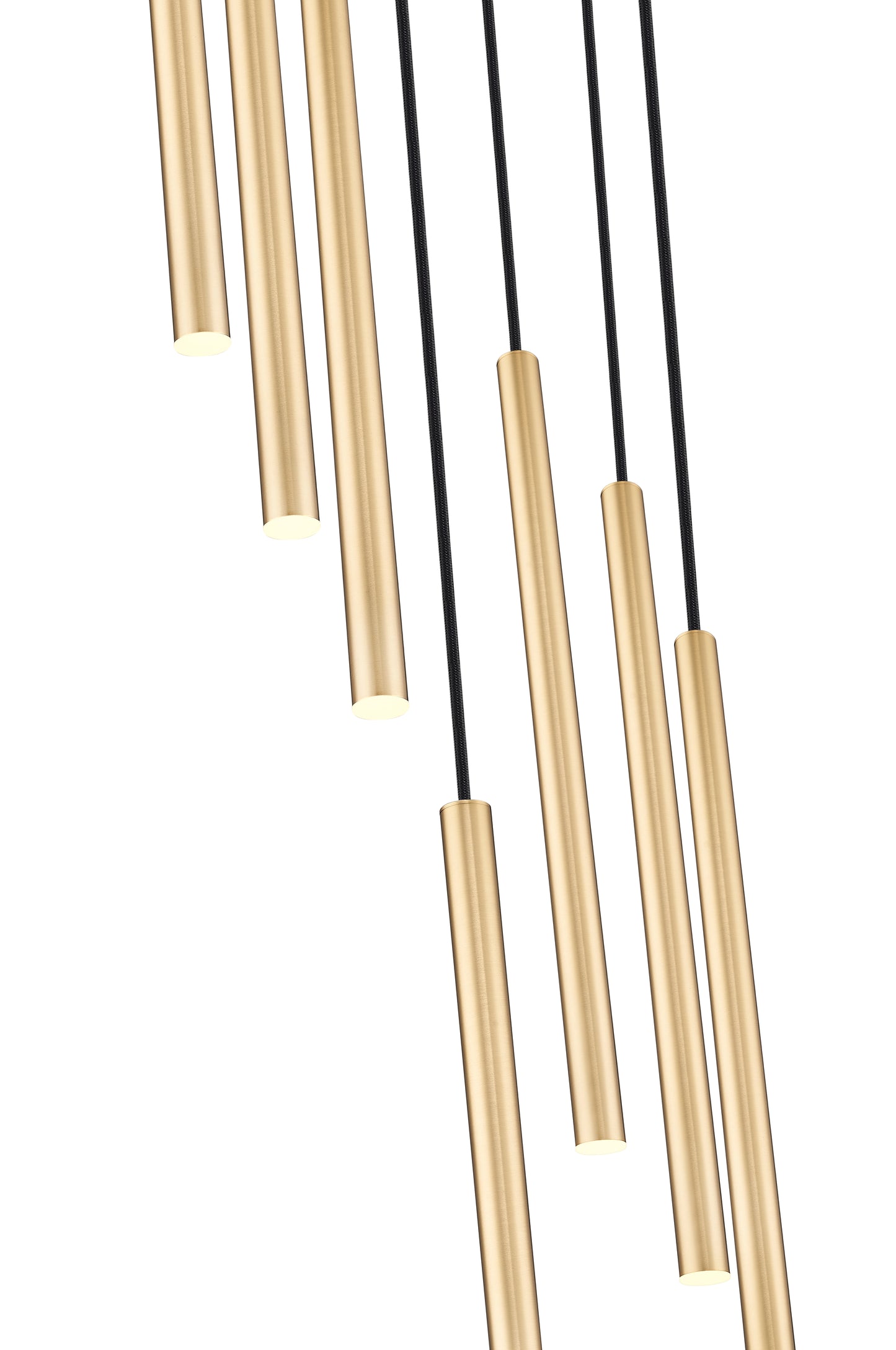919MP24-7R-MGLD-LED - Forest 7 Light 18" Chandelier - Modern Gold