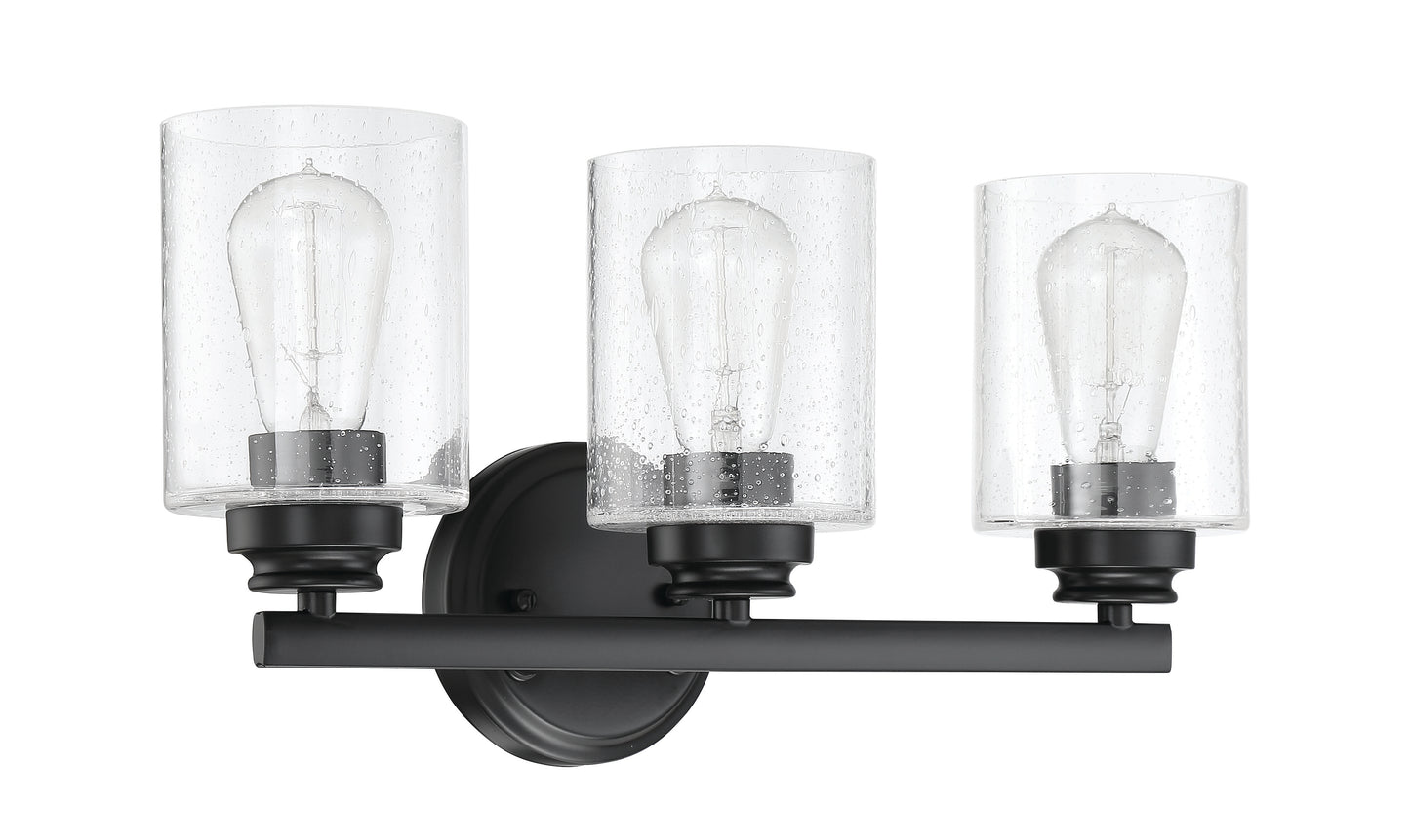 50503-FB - Bolden 3 Light 18" Wide Vanity Light - Flat Black
